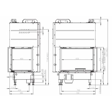 Romotop KV HEAT HL3LG01 с подъемными дверками, угловые, 8кВт 1